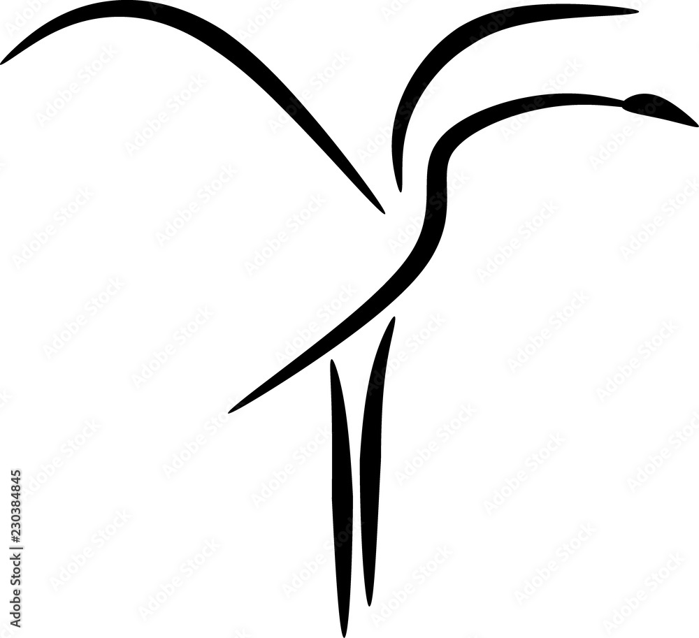 Fototapeta premium Kranich - abstrakt