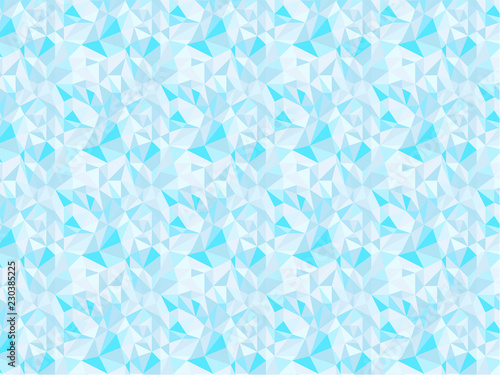 Abstract light blue ice triangle seamless pattern backround