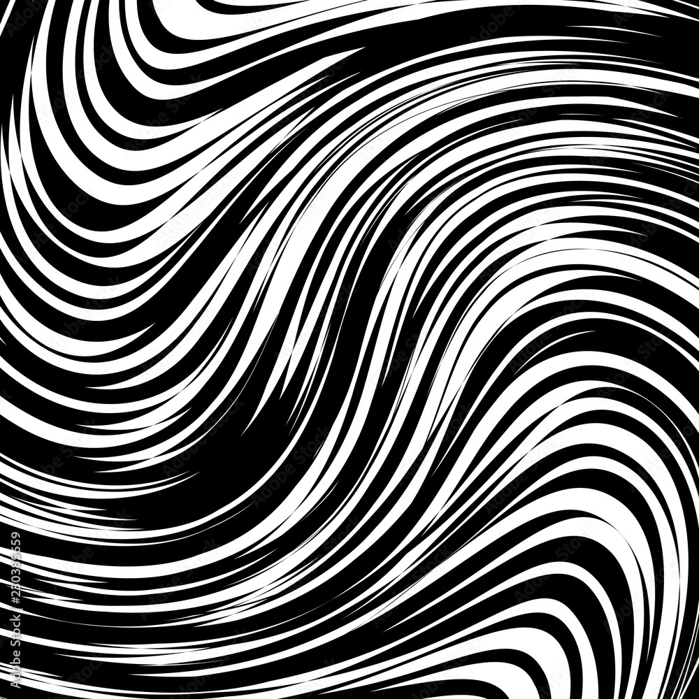 Abstract Warped Black and White Lines Background Abstract Warped Black and White Lines Background