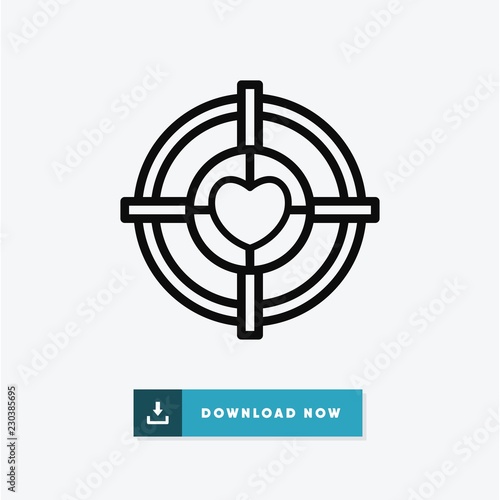 Target valentines day vector icon