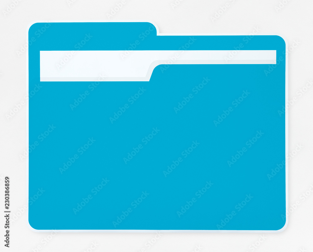 Blue document folder icon isolated Blue document folder icon isolated