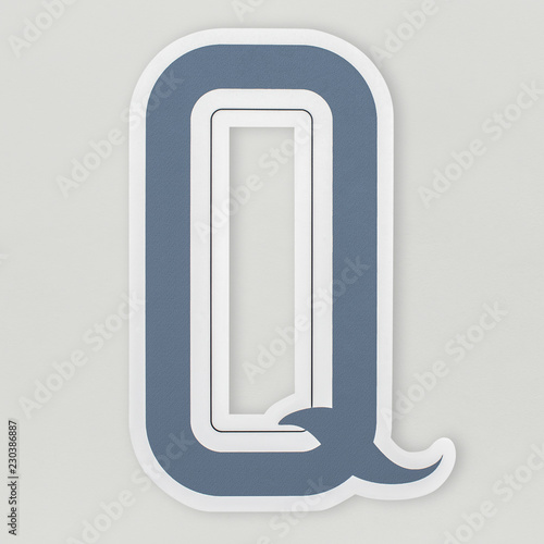 English alphabet letter Q icon isolated photo