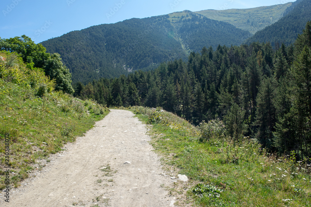 Road to Montgarri in the valley of Aran Road to Montgarri in the valley of Aran