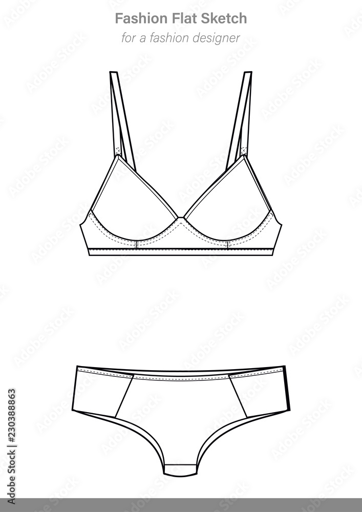 Underwear Vector Images Illustrator template Stock Vector | Adobe Stock