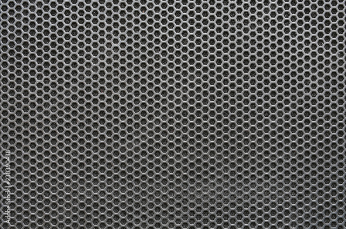 Seamless hexagon perforated metal grill pattern