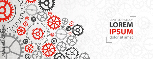 Abstract technological background with various cogwheels. Vector illustration.