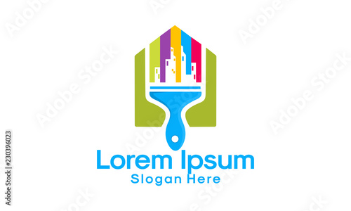 House renovation icon. Painting services icon.