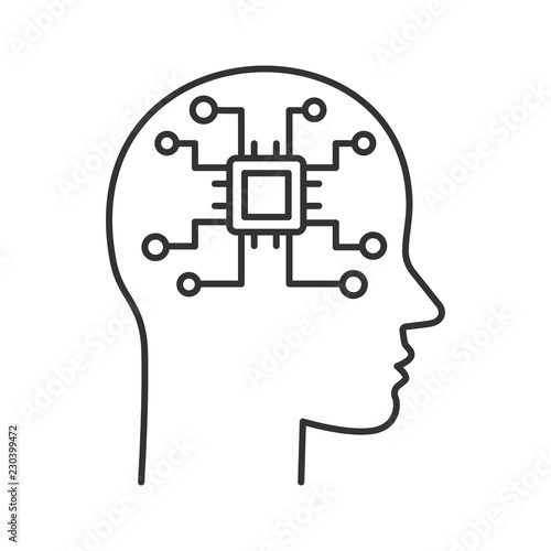 Artificial intelligence linear icon
