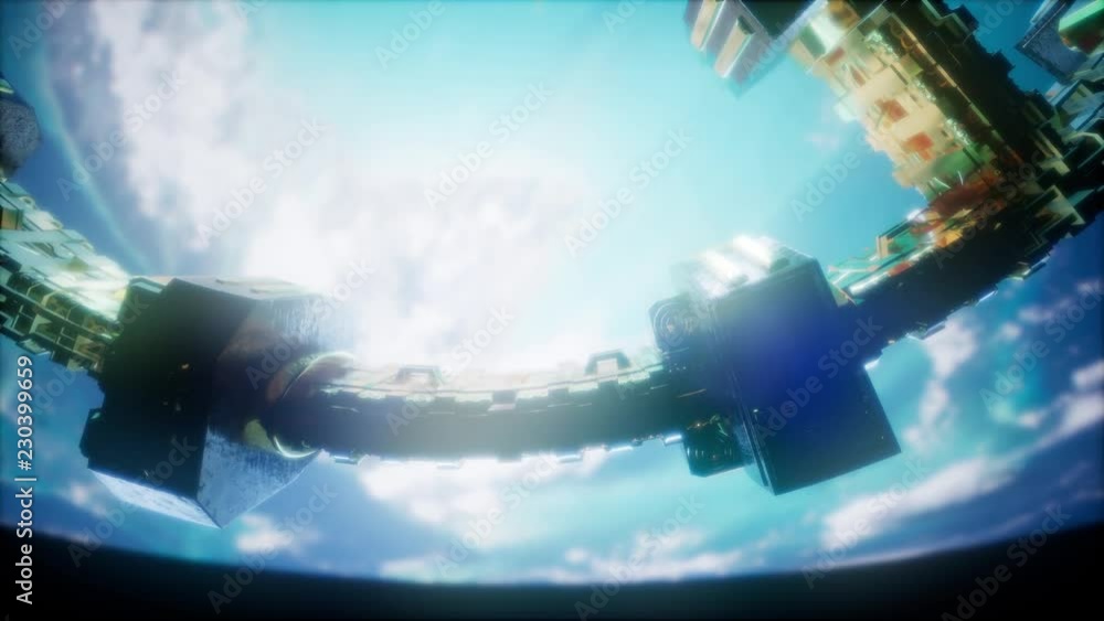 international space station orbiting Earth