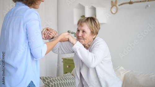 Granddaughter Caring About Grandmother