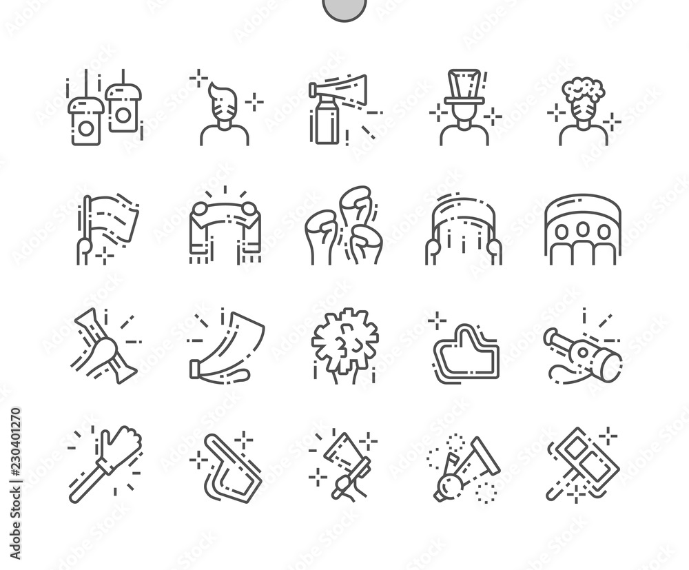 Naklejka premium Spirit Well-crafted Pixel Perfect Vector Thin Line Icons 30 2x Grid for Web Graphics and Apps. Simple Minimal Pictogram