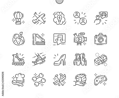 Interest Well-crafted Pixel Perfect Vector Thin Line Icons 30 2x Grid for Web Graphics and Apps. Simple Minimal Pictogram