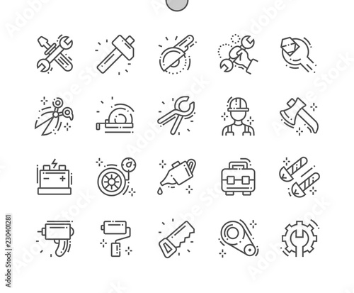 Workshop Well-crafted Pixel Perfect Vector Thin Line Icons 30 2x Grid for Web Graphics and Apps. Simple Minimal Pictogram