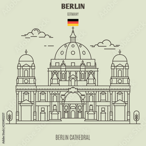 Berlin Cathedral, Germany. Landmark icon