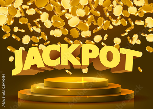 Abstract round podium illuminated with spotlight. Casino jackpot concept. Stage backdrop. Vector illustration