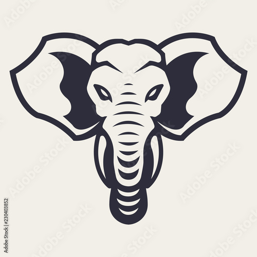 Elephant Mascot Vector Icon