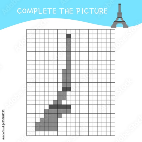 Educational game for children. Learning symmetry for toddlers and kids.