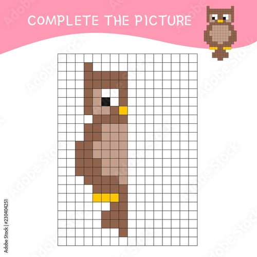 Educational game for children. Learning symmetry for toddlers and kids.