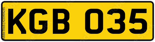 vehicle licence plates marking in England, United Kingdom, and Great Britain photo