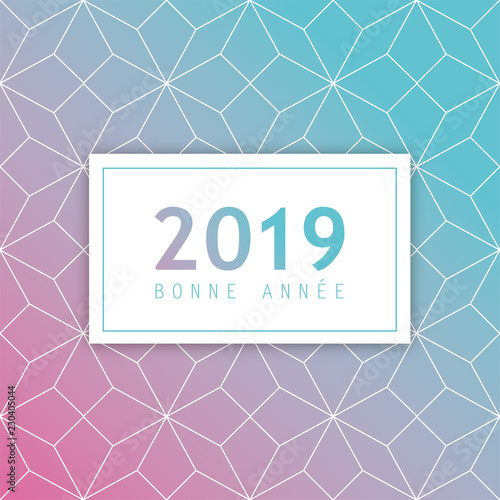 2019 Bnne Année avec un fond dégradé