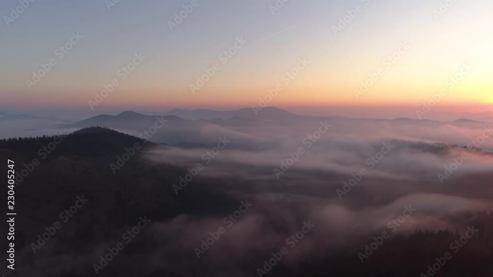 A panorama of magnificent scenery burned in smoke A panorama of magnificent scenery burned in smoke