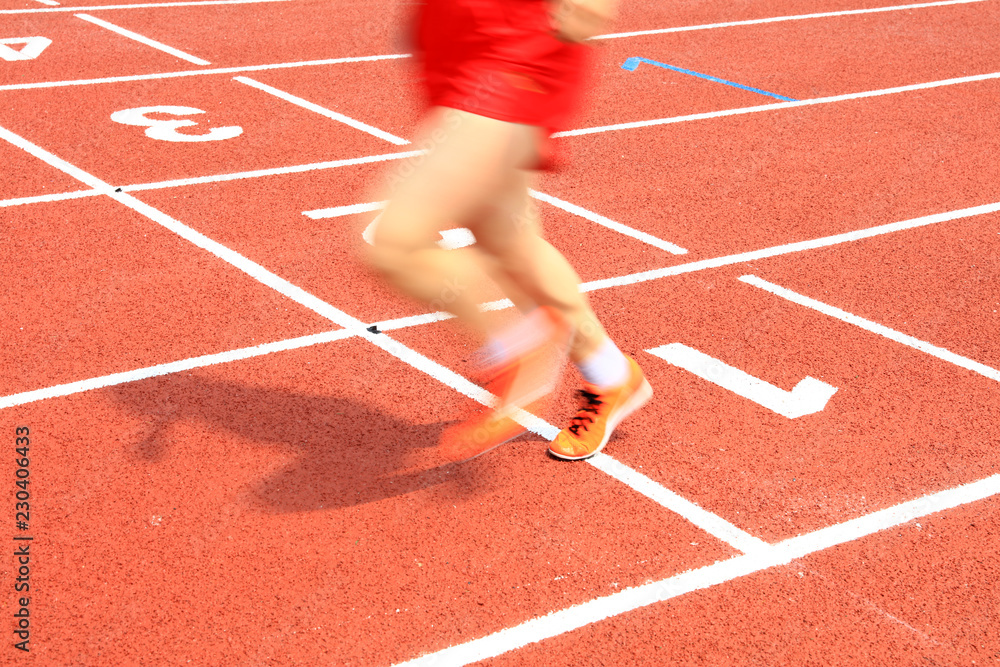 Athletes running in the playground