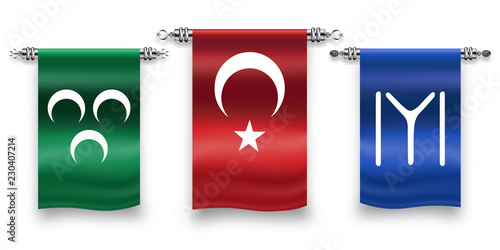 Türk, Osmanlı, Kayı Boyu Bayraklar