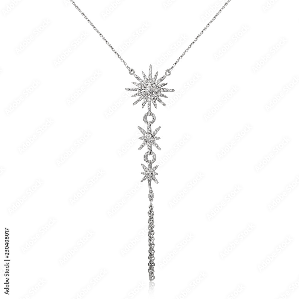 Silver fashion pendant isolated on white Silver fashion pendant isolated on white