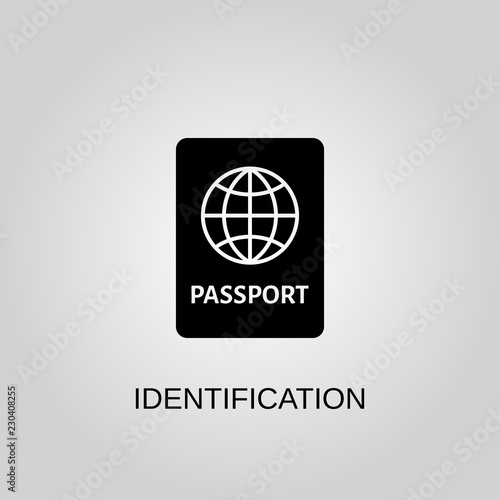 Identification icon. Identification symbol. Flat design. Stock - Vector illustration.