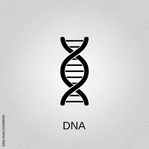 DNA icon. DNA symbol. Flat design. Stock - Vector illustration.