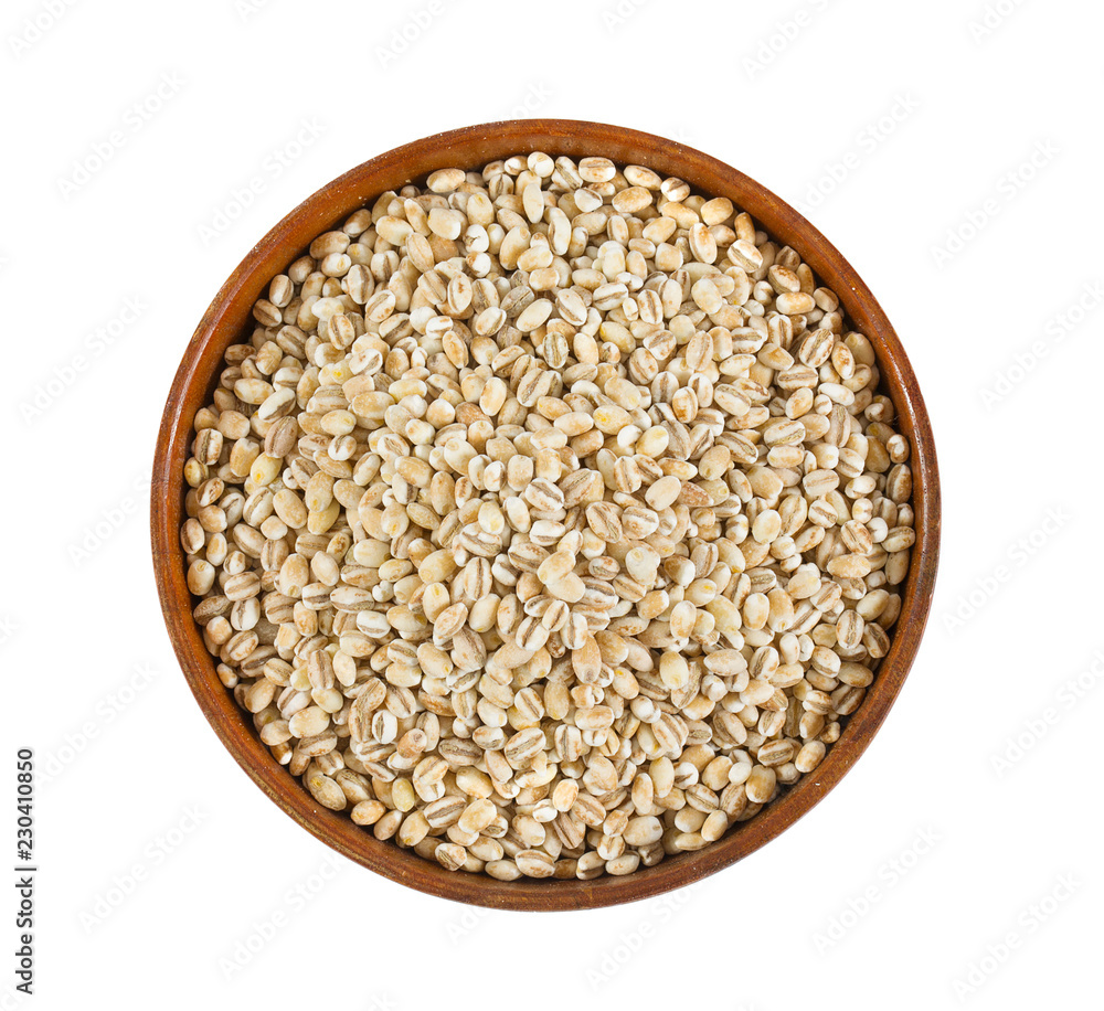 pearl barley isolated on white backrgound pearl barley isolated on white backrgound