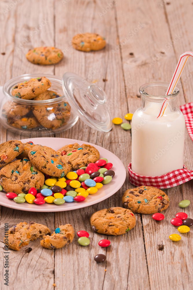 Candy coated cookies. Candy coated cookies.