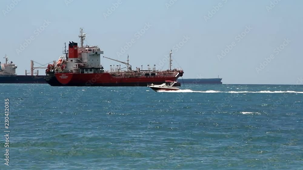 Speed yacht in open waters Speed yacht in open waters