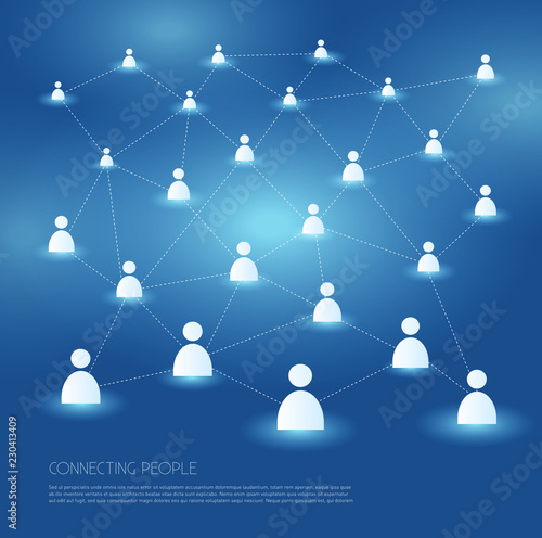 Network concept. Vector background. - Illustration