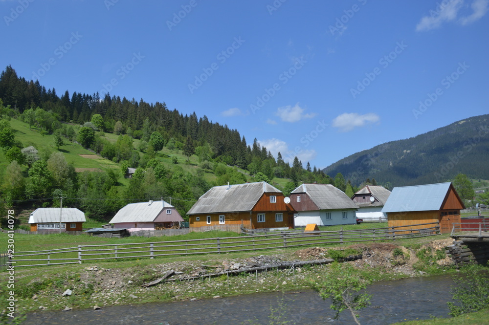 village in the mountains.Transcarpathia