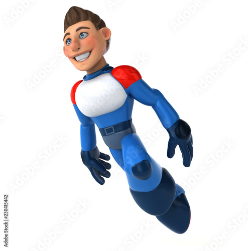 Fun modern superhero - 3D Illustration