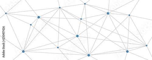 digital network structure on white background