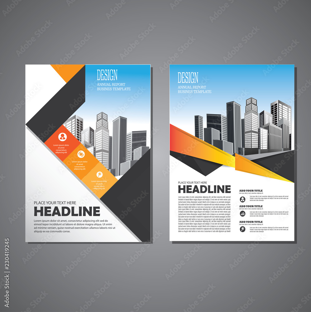 Brochure template layout, cover design annual report, magazine, flyer or booklet in A4 with blue geometric shapes on polygonal background Brochure template layout, cover design annual report, magazine, flyer or booklet in A4 with blue geometric shapes on polygonal background