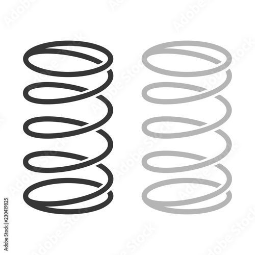 Mattress Spring Set on White Background. Vector
