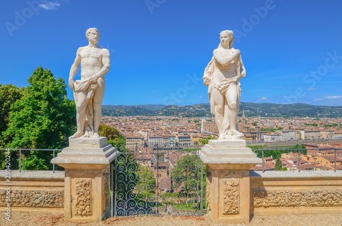 Statues in Bardini Gardens in Florence