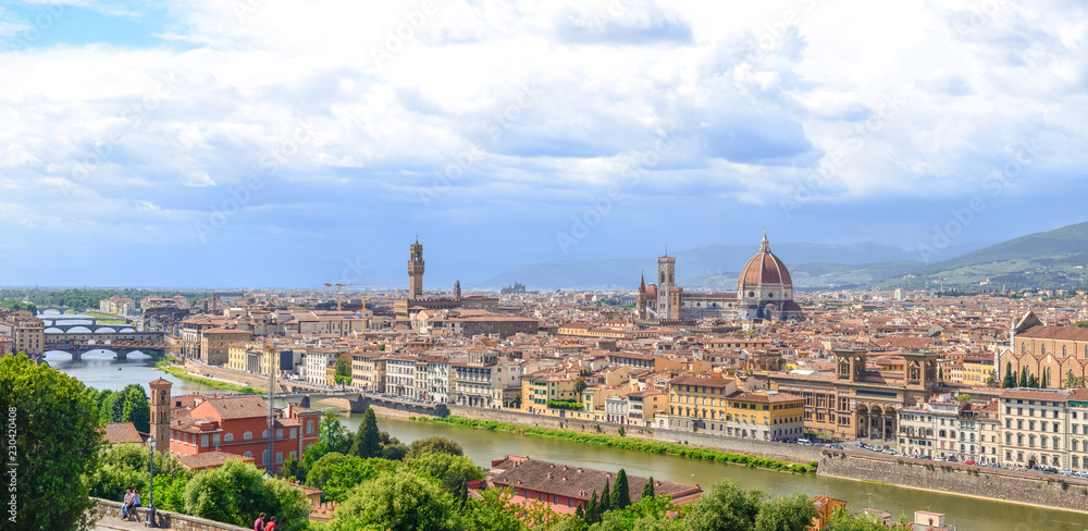 Panoramic view of Florence from Michelangelo Square