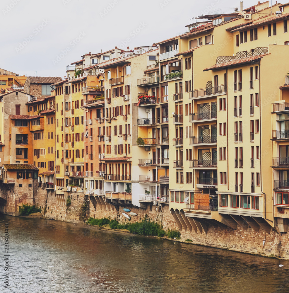 Houses in Florence by the river Arno
