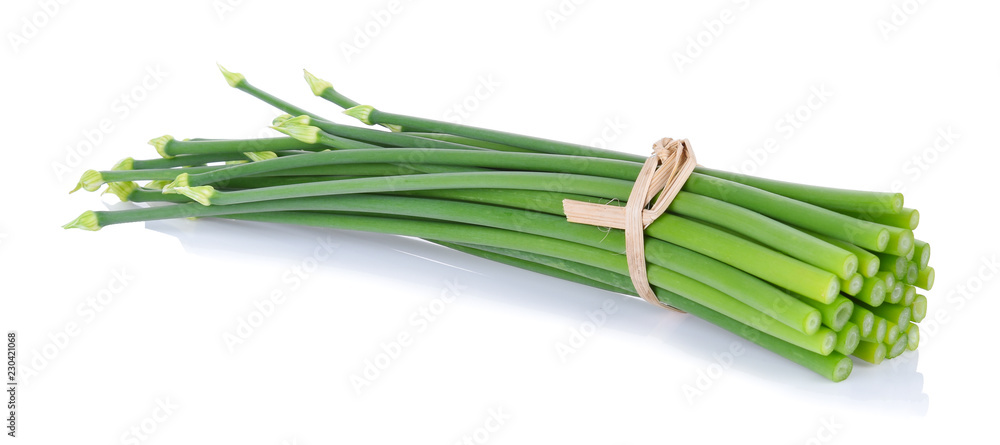 Chives flower on white background Chives flower on white background