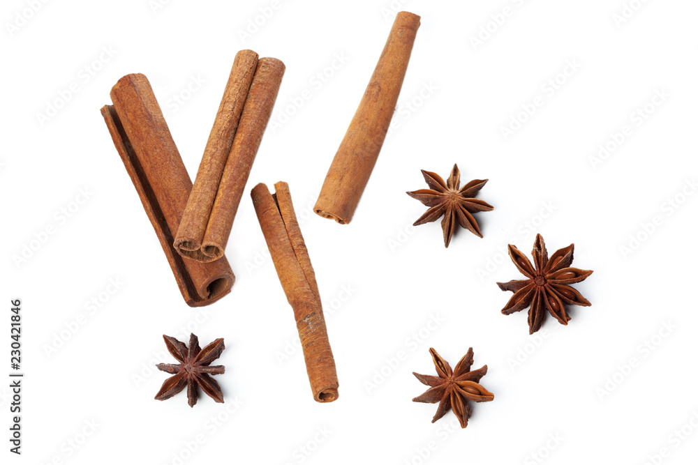 Cinnamon sticks isolated on white background Cinnamon sticks isolated on white background