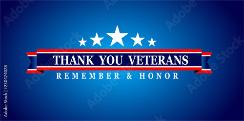 Thank You Veterans Day web banner, poster