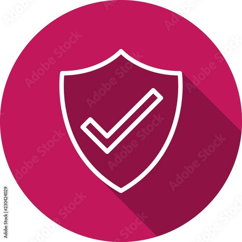 Shield Basic UI Line Circle Shadowed Icon