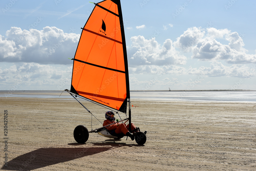 Fototapeta premium Strandsegler, Roemoe, Soenderstrand