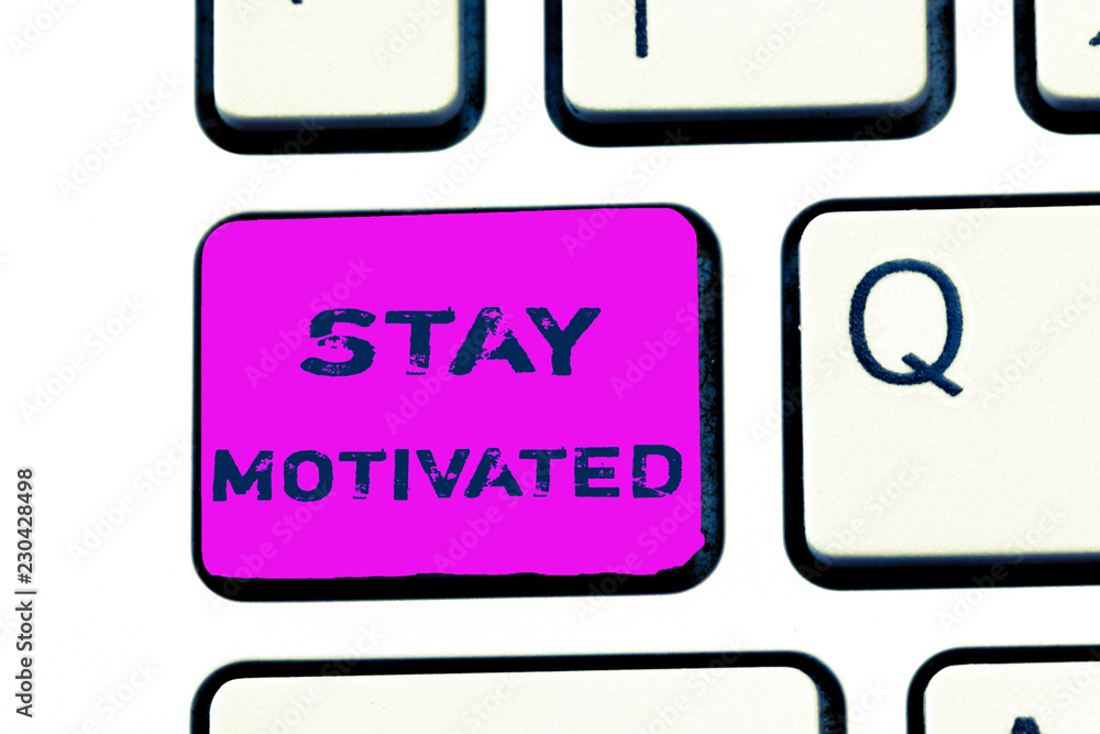 Text sign showing Stay Motivated. Conceptual photo Reward yourself every time you reach a goal with knowledge. Text sign showing Stay Motivated. Conceptual photo Reward yourself every time you reach a goal with knowledge.