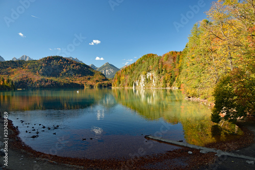 Lake reflection in German Alps