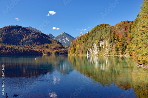 Lake reflection in German Alps